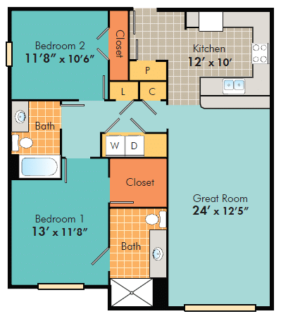 two bedroom apartments in Fayetteville