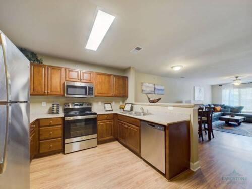 Apartment Rentals-in-Fayetteville-NC-Model-Apartment-Kitchen-and-Living-Room