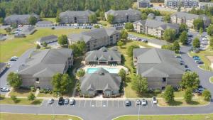 Apartment Rentals in Fayetteville, NC - Aerial View of Exteriors and Clubhouse